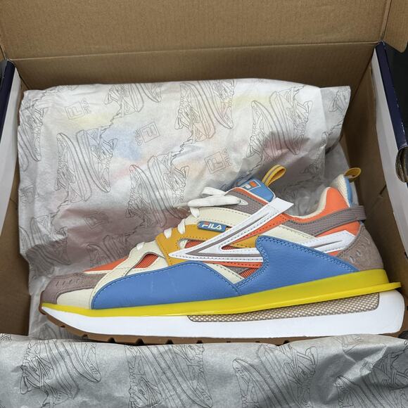 FILA Sandenal Shoes Mens Size 11 Multicolor Orange Blue Chunky Sneakers Gum Sole - Picture 10 of 10